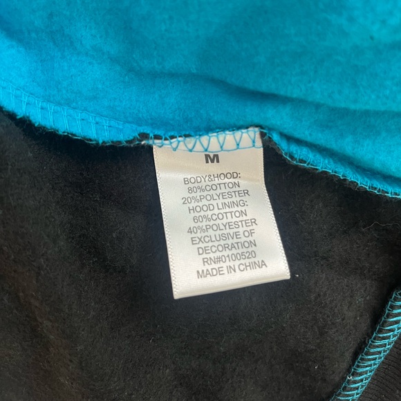 Star Trek TNG zip up sweatshirt. Science officer blue/teal NWOT - Picture 5 of 6